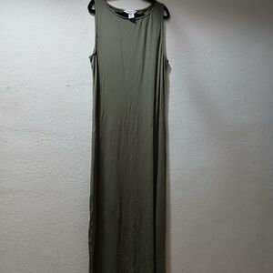 Tommy Bahama Olive Green Sleeveless Maxi Dress